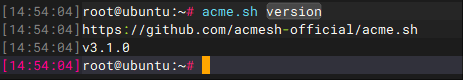 acme.sh安装完成界面